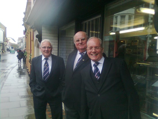 Alfie with Dougie Painter and Steve Norris 16th June 2011, Norwich