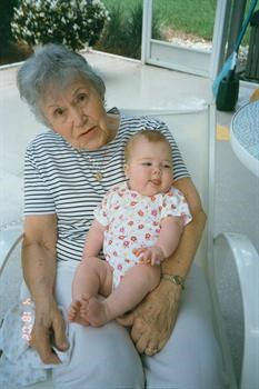 Mom with baby Lauren in Florida 2002