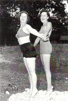 Mom & Aunt Virginia Glamor Girls 1952