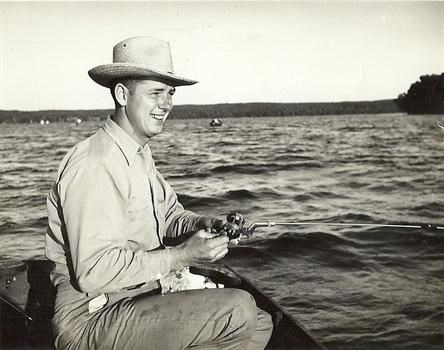Dad circa 1940 on Lake Margrethe