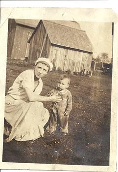 Grandma Sauer with Harry 1915