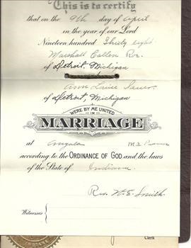Mom&Dad's Marrige Certificate