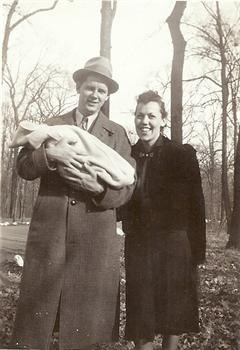 Mom, Dad & baby Marshall Dec. 1939