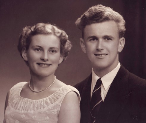 Keith and Martha engagement photo 1955