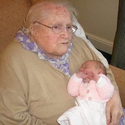 May with one of her great grand children