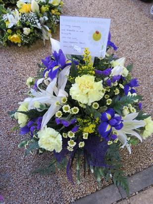 Floral Tribute from Joan, Vernon, Dave, Sam, Issy and Samuel