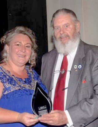 July 2023 Bill receiving the Mayor special award at the forest reviews Local Heroes awards s at