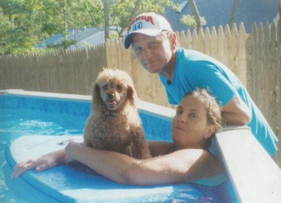 Ro and Bill with Penny in Pool