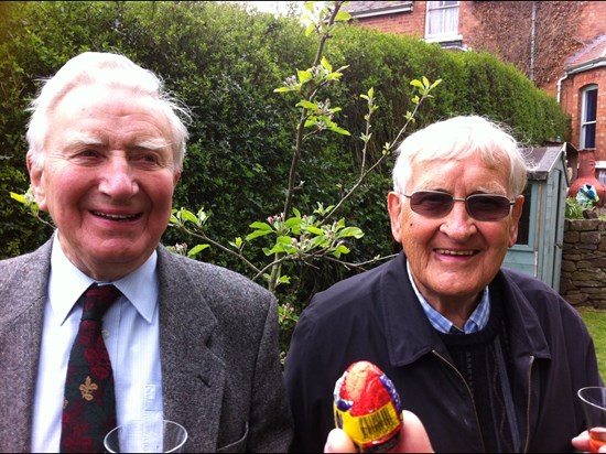 Roy & Tony at annual Egg Throw 