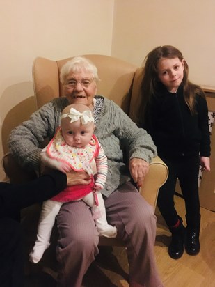 Milly and her great granddaughters, Millie & Ivy 