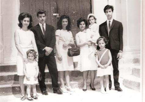 My christening day. Thea Ellou, Dad, Mum, Nouna, Dadda, Sof & Maria