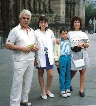 Dad, Christine, Neofyto and me - Paris 1989