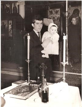 "My christening day with my Dada (aged 19)"  by Dina