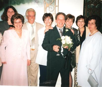 Christine, Thea, Dad, Maria, Andrew, Sof, Me & Thea Ellou at Michael and Vera's wedding