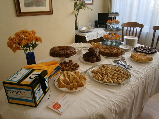 Table Display for Helen's Tea and Cake Afternoon Fundraiser on Sat. 19th November 2011