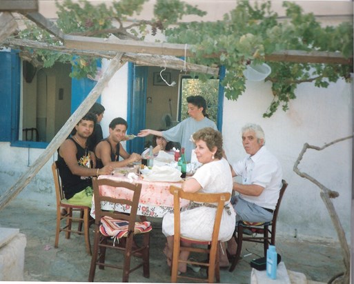Xylotimbou July 1990 . It's summer 2012 Dad & I wish I was sitting at that table with you. x