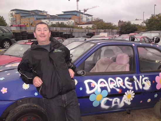Darren & one of his scrap cars.