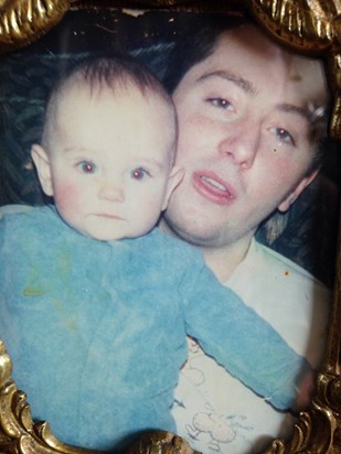 Darren with Lewis as a baby.