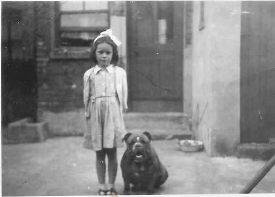 Moira and her bulldog Ladyjane