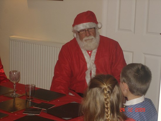 Peter as the perfect Father Christmas in 2009
