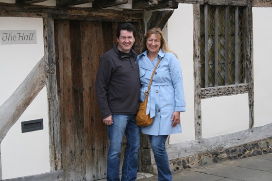 Jeff and Di on our visit to Canterbury