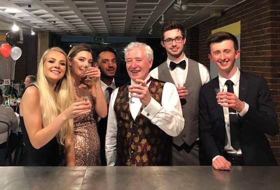 Brendan with his much loved tutees at the ChemSoc Ball