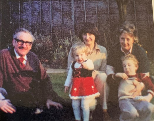 Marjorie & Ken, Diana, Edward and Cerys; Spring 1979 
