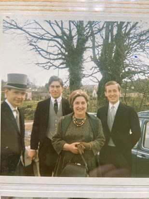 Ian, brother in law Thos, Mother in law, Loys and Cousin Richard 1967