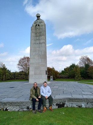 27th April 2023   Remembering Great Grandfather at the Canadian Memorial, as a Canadian soldier where he was seriously injured by chlorine gas