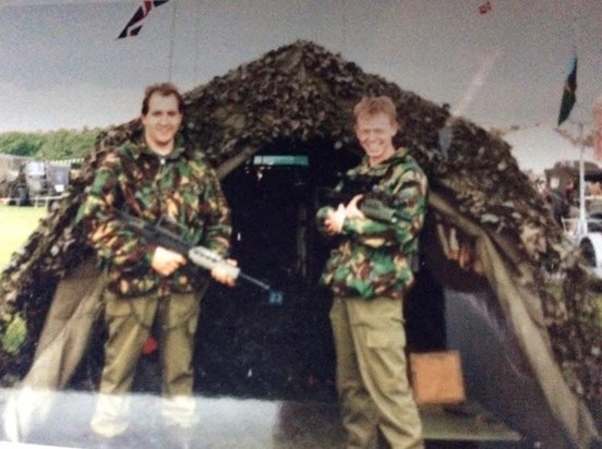 Boys will be boys Tim & Kane enjoying what they loved all things green ❤️