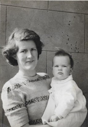 1950. Aged 30 years old with 9 month old son ( Richard ). 
