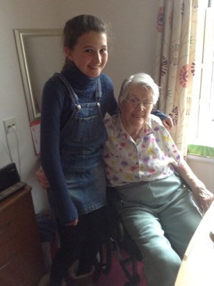 This is Tilly Ashby, my grand daughter, who was doing a project at school on the WW2 and so I took her along to get Auntie Joan’s story of the war.
