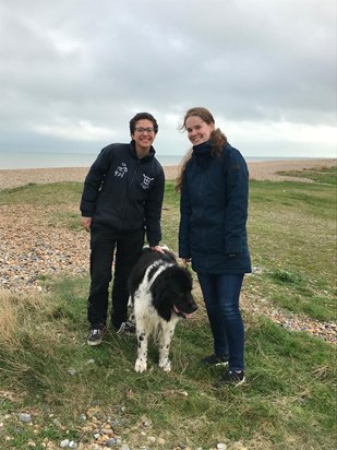 On sandwich beach where Molly's ashes were scattered