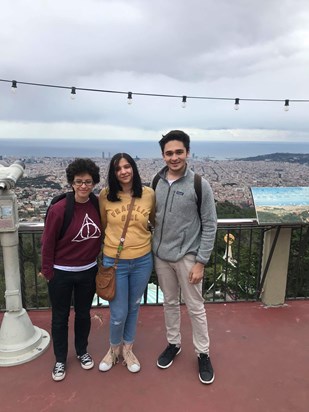 At the Barcelona amusement park, March 2018