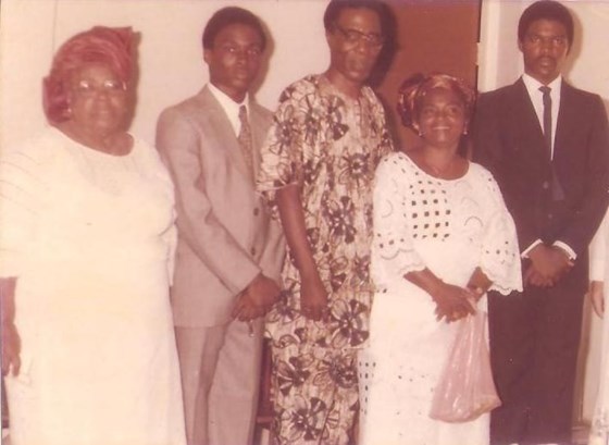 With family and Grandma Kufeji 1982