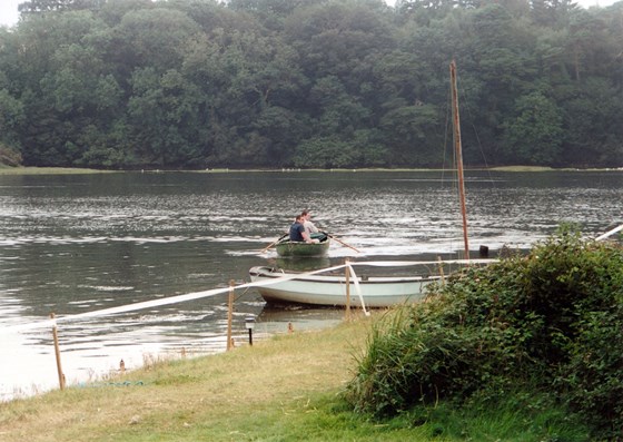 Rowing on the creek at Devoran where Joseph grew up