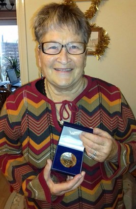 Mum with her 70 year diabetic medal