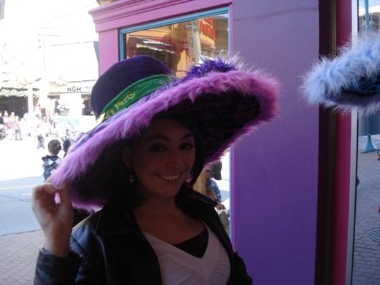 She wanted that hat so badly.... NOT!