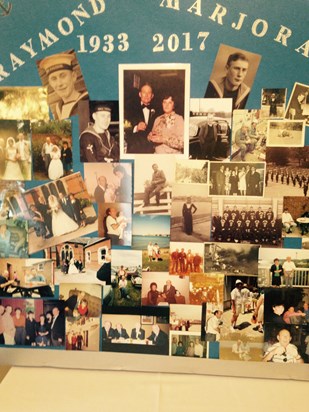 Memory board done by Ray's Grandaughter Amie x