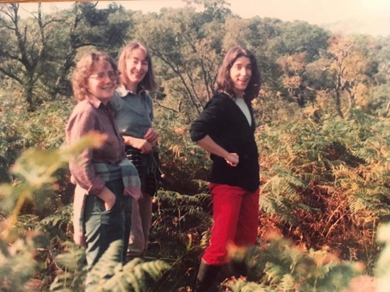 Hafton, Argyll in the 1980’s. Mum with her good friends & best life friend Deedee