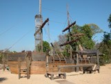 The memorial playground pirate ship