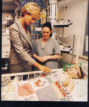 diana touching a patient
