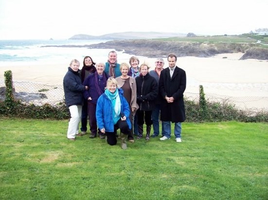 Treyarnon - another meditation week-end: Mary, Jan, Pat, Mike, me (Claire), Towena, Jan, Hilary, Roy, Duncan