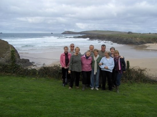 Treyarnon - yet another meditation week-end: Hilary, Roy, ROwena, Mary, Martin, Sue, Mike, Pat, Joe, me (Claire)