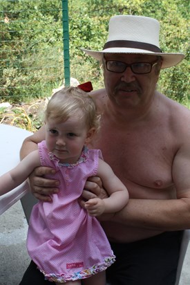With granddaughter Matilda