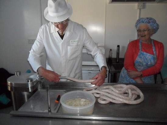 Mum at the butchers!  