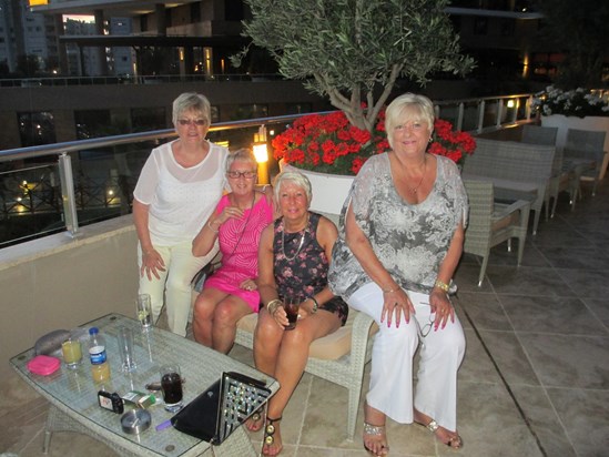 fun times in the sun with our very special friend Jackie, we all love and miss you very much xx