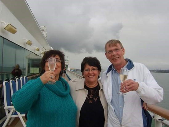 first day of our cruise with Neie Margaret wightman and Bill Wightman
