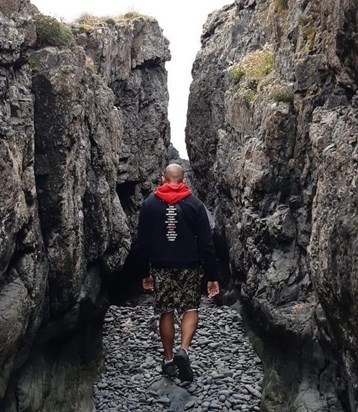 “Farewell, until we meet again, Ash”.  In Scotland, Ash taking the uneven path to the unforgiving sea - walking between menacing rock walls closing in from both sides, the heavens reaching down from the sky to take Ash even back then. 