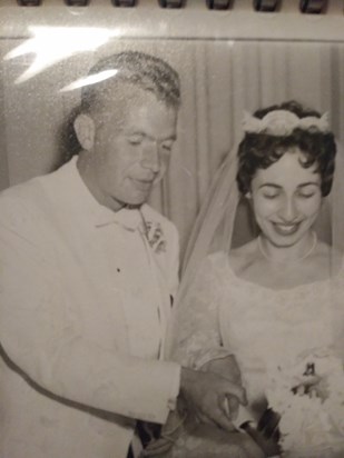 Richard Whaley ( dad) and Loretta (mom) on their wedding day.